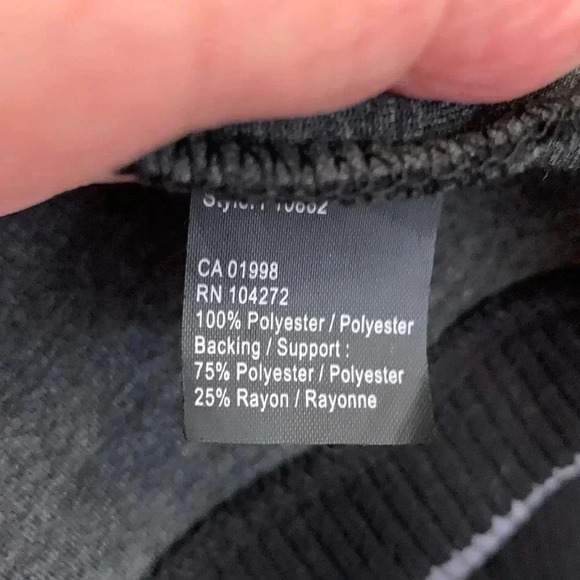 Spanner gorgeous jacket/sweater, black w gray trim 2 way zipper, 2 front pockets - Picture 5 of 5